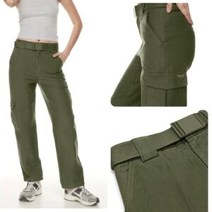Aritzia TNA Cadet Cargo Pant High-Waisted Cargo Pants Olive Army Green Medium